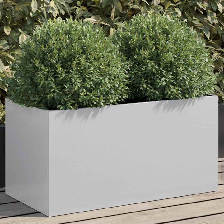 plantekasse 62x30x29 cm galvaniseret stål sølvfarvet
