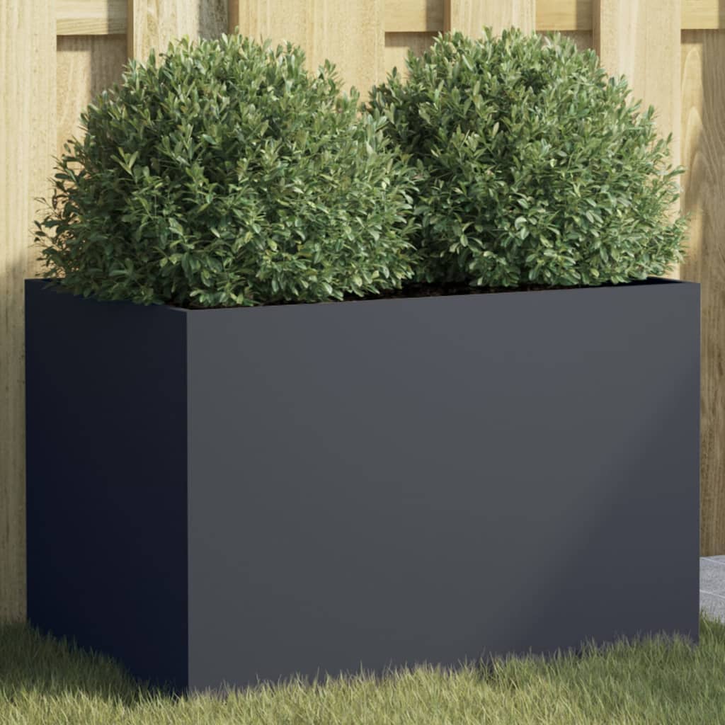 plantekasse 62x40x39 cm stål antracitgrå