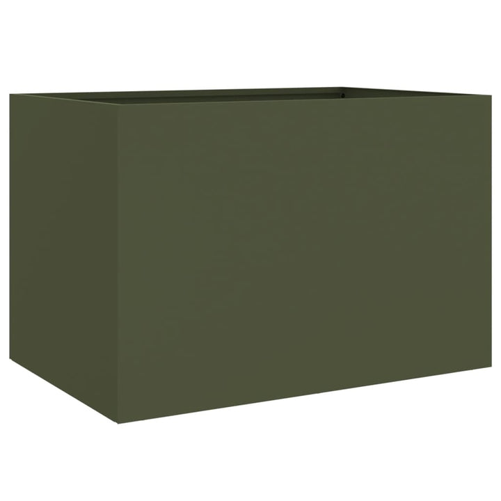 plantekasse 62x40x39 cm stål olivengrøn