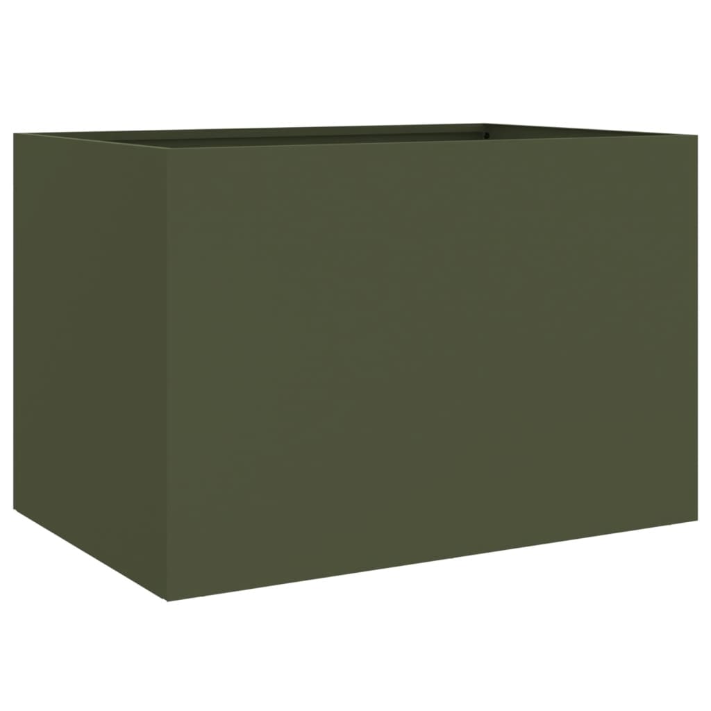 plantekasse 62x40x39 cm stål olivengrøn