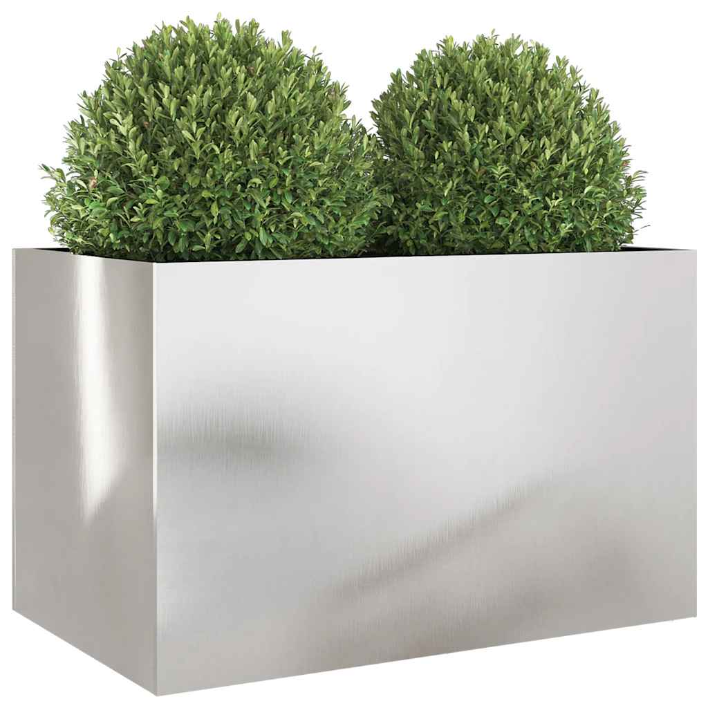 plantekasse 62x40x39 cm rustfrit stål sølvfarvet