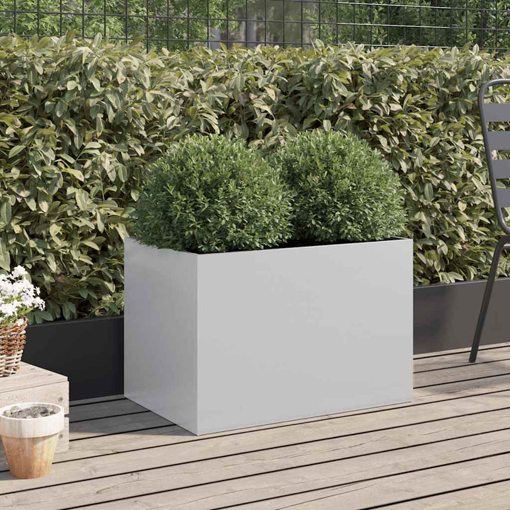 plantekasse 62x40x39 cm galvaniseret stål sølvfarvet