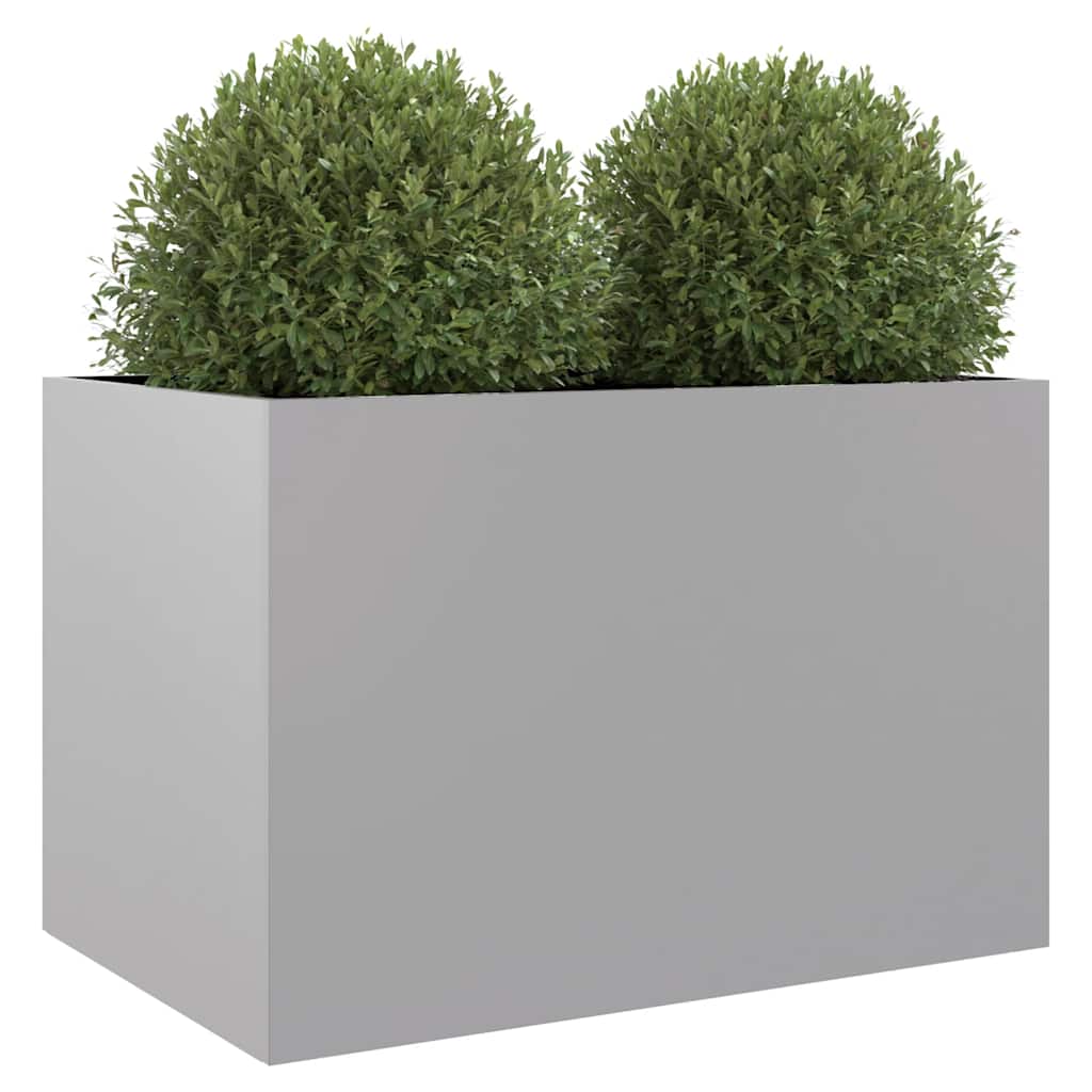 plantekasse 62x40x39 cm galvaniseret stål sølvfarvet