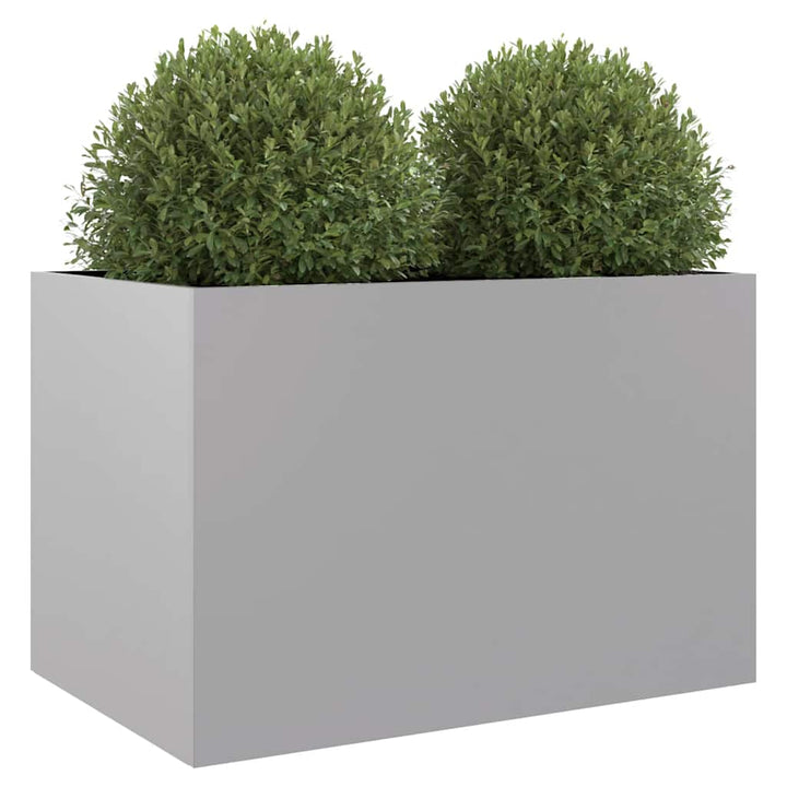 plantekasse 62x40x39 cm galvaniseret stål sølvfarvet
