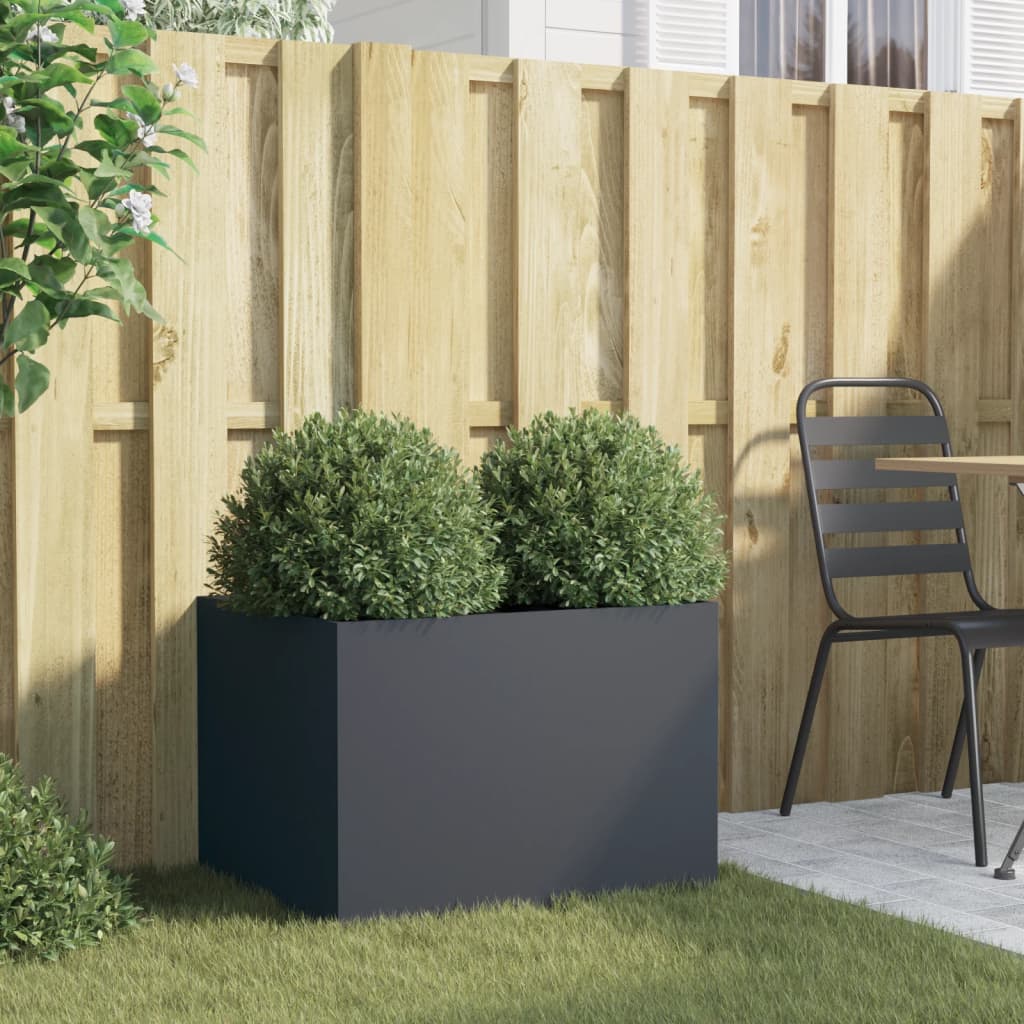 plantekasse 62x47x46 cm stål antracitgrå