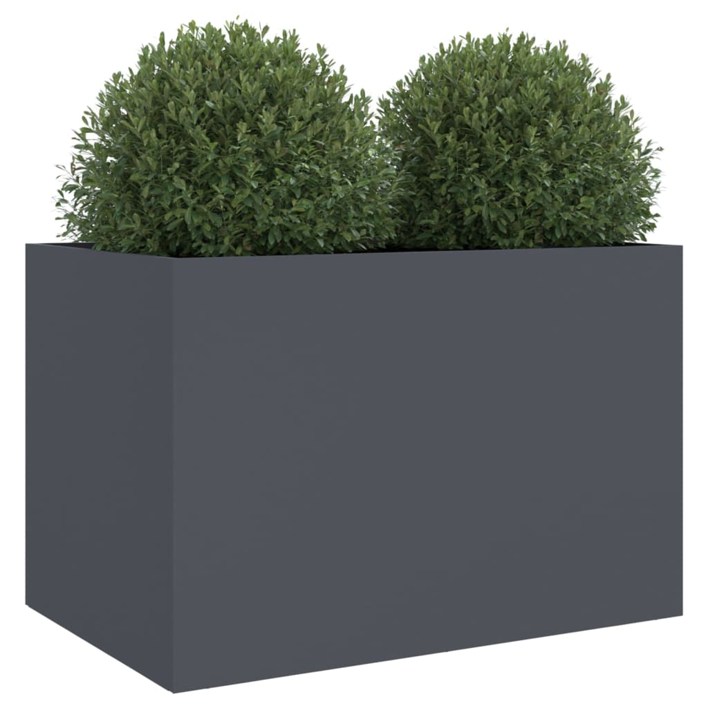 plantekasse 62x47x46 cm stål antracitgrå