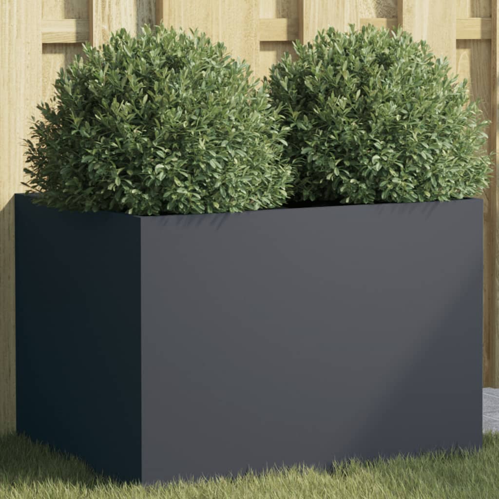 plantekasse 62x47x46 cm stål antracitgrå