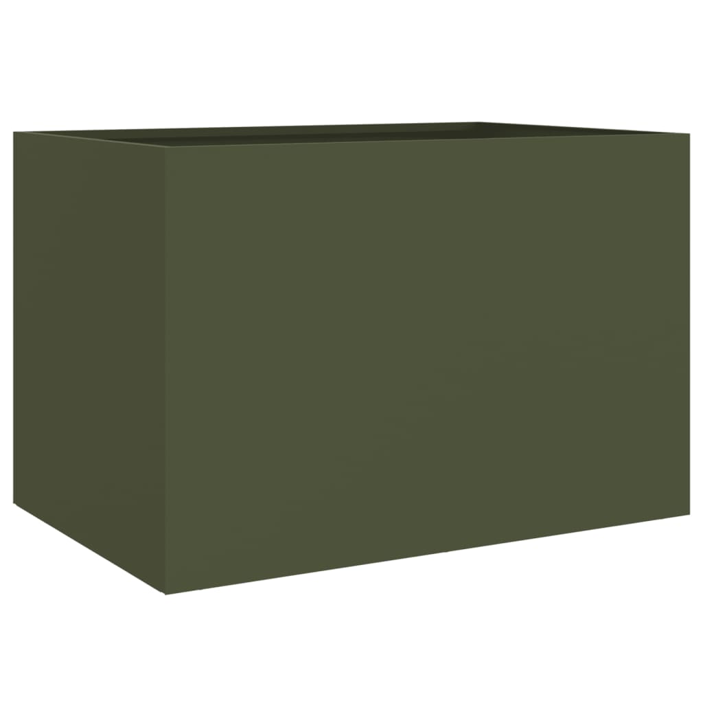 plantekasse 62x47x46 cm stål olivengrøn