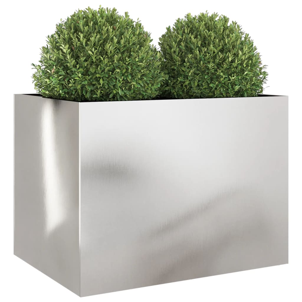 plantekasse 62x47x46 cm rustfrit stål sølvfarvet