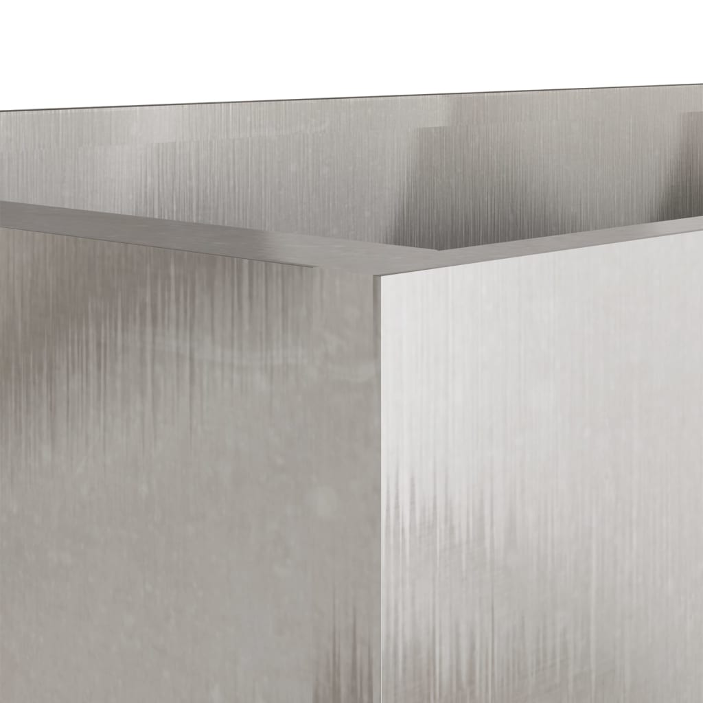 plantekasse 62x47x46 cm rustfrit stål sølvfarvet