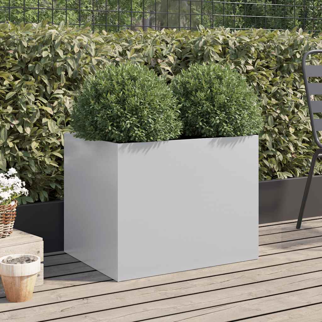 plantekasse 62x47x46 cm galvaniseret stål sølvfarvet