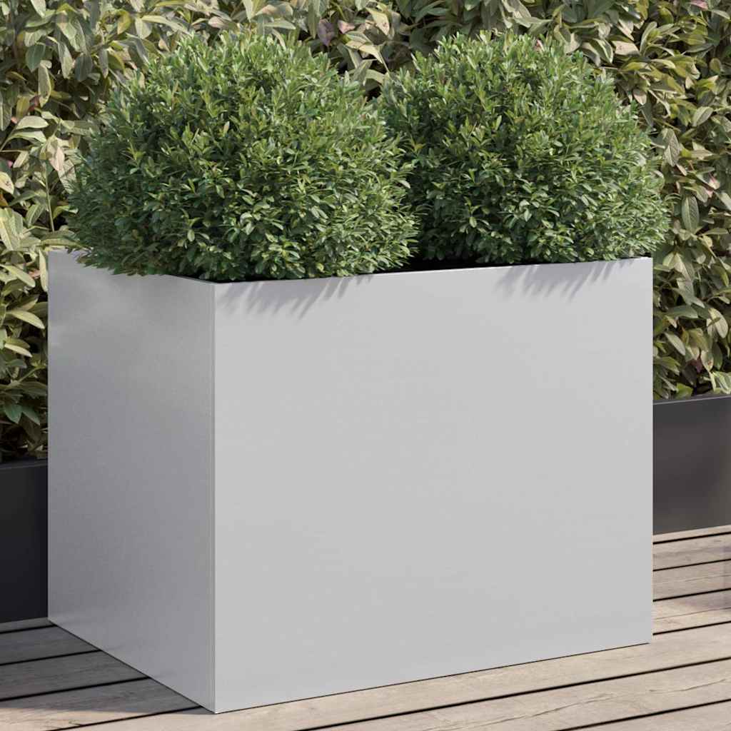 plantekasse 62x47x46 cm galvaniseret stål sølvfarvet