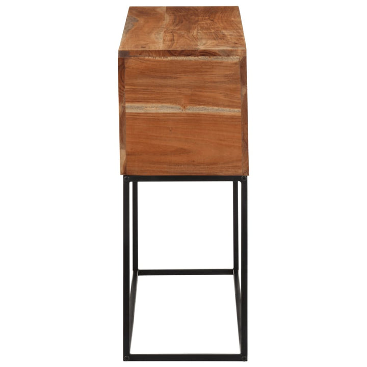 konsolbord 110x30x75 cm massivt akacietræ og jern