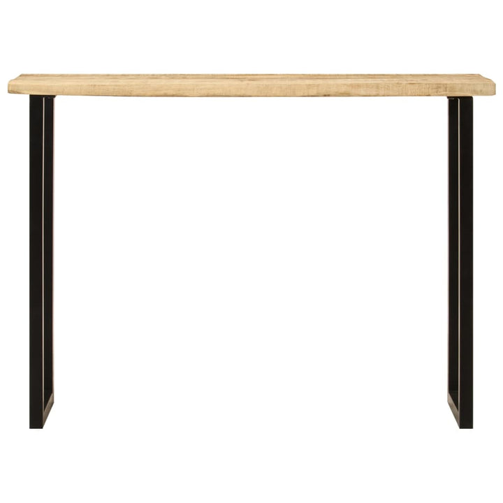 konsolbord med naturlig kant 105x33x76 cm massivt mangotræ