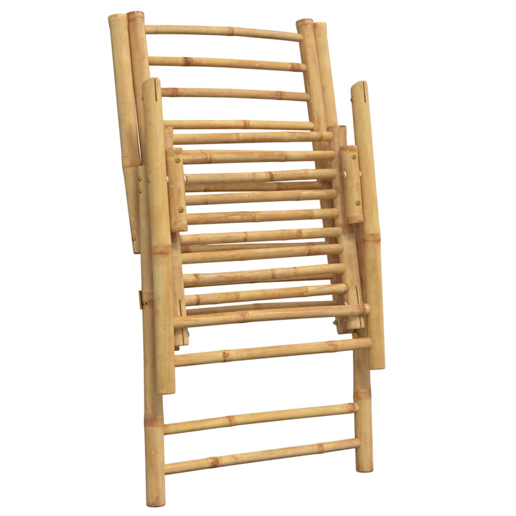 positionsstole 4 stk. foldbare cremehvide hynder bambus