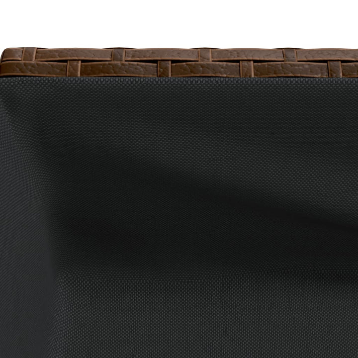 plantekasser 2 stk. med hylde 90x40x75 cm polyrattan brun