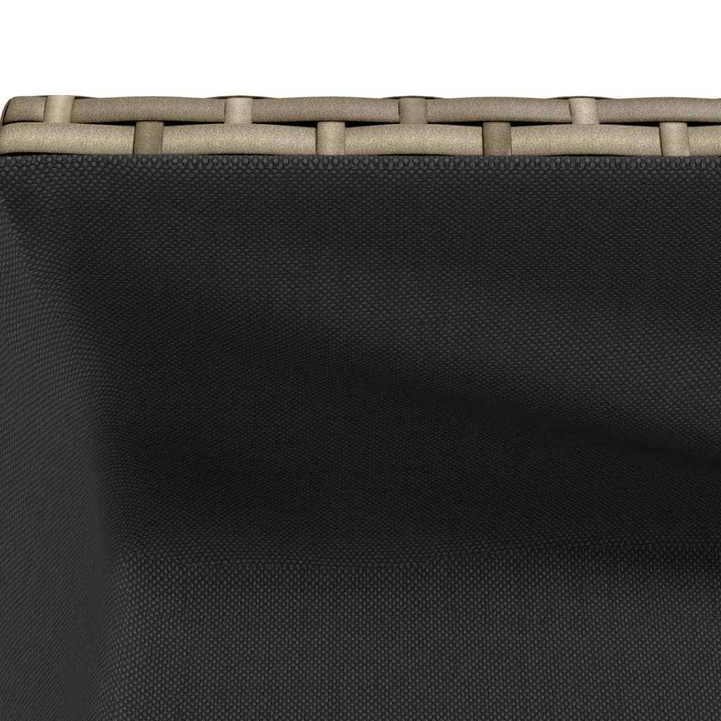 plantekasser 2 stk. med hylde 70x28x70 cm polyrattan grå
