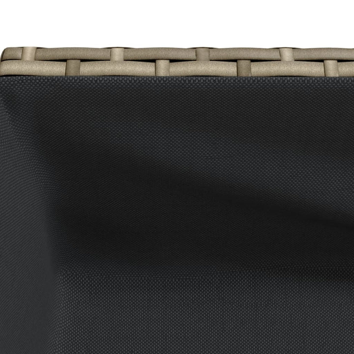 plantekasser 2 stk. med hylde 70x28x70 cm polyrattan grå