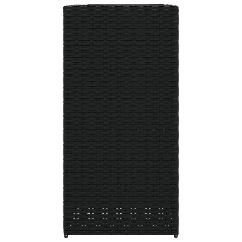 plantekasser 2 stk. 40x40x60 cm polyrattan sort