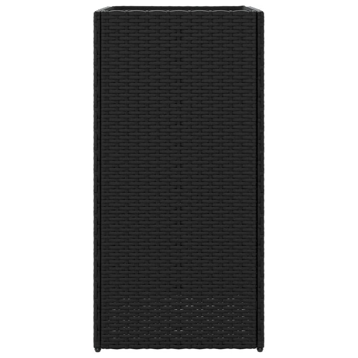 plantekasser 2 stk. 40x40x60 cm polyrattan sort
