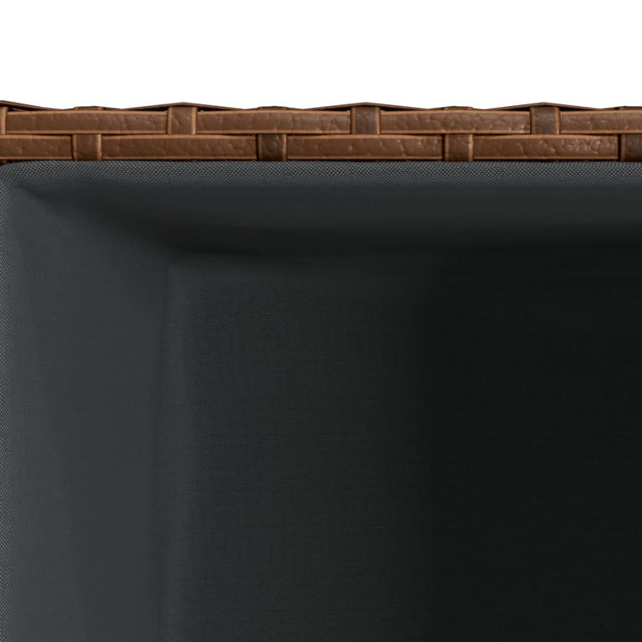 plantekasser 2 stk. 40x40x80 cm polyrattan brun