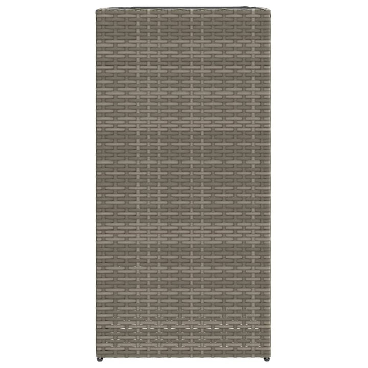 plantekasser 2 stk. 40x40x80 cm polyrattan grå