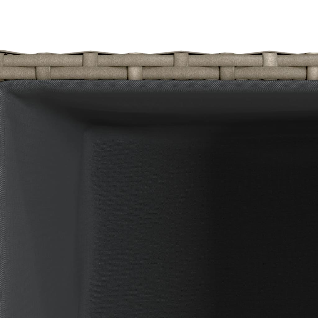 plantekasser 2 stk. 40x40x80 cm polyrattan grå