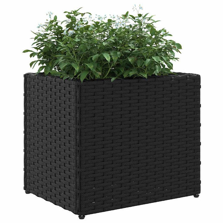 plantekasser 2 stk. 36x30x32 cm polyrattan sort