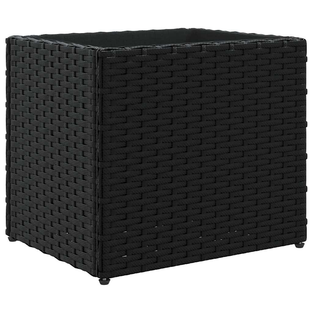 plantekasser 2 stk. 36x30x32 cm polyrattan sort