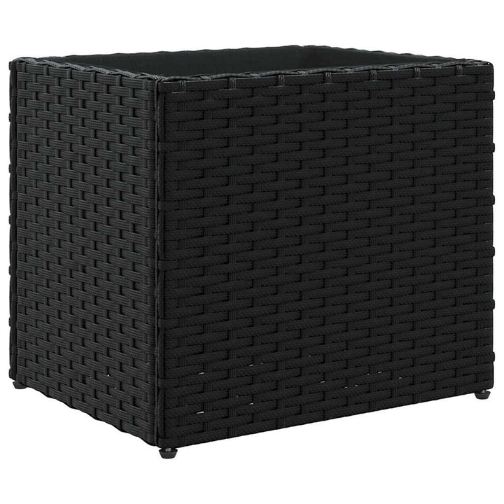 plantekasser 2 stk. 36x30x32 cm polyrattan sort
