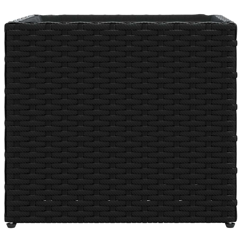 plantekasser 2 stk. 36x30x32 cm polyrattan sort