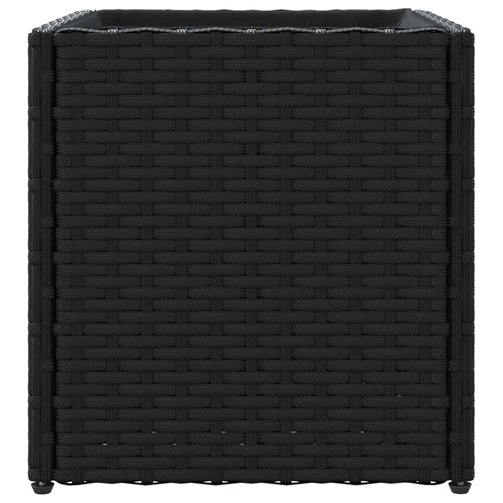plantekasser 2 stk. 36x30x32 cm polyrattan sort