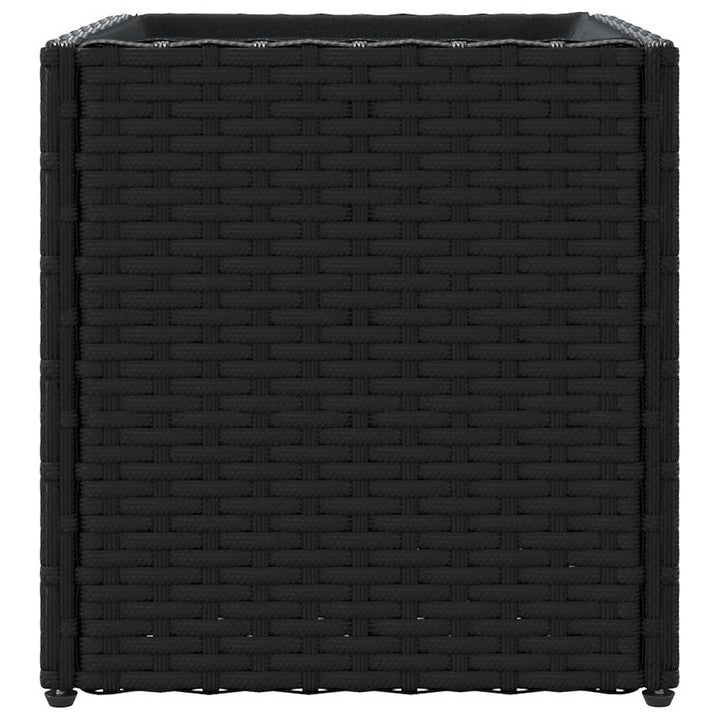 plantekasser 2 stk. 36x30x32 cm polyrattan sort