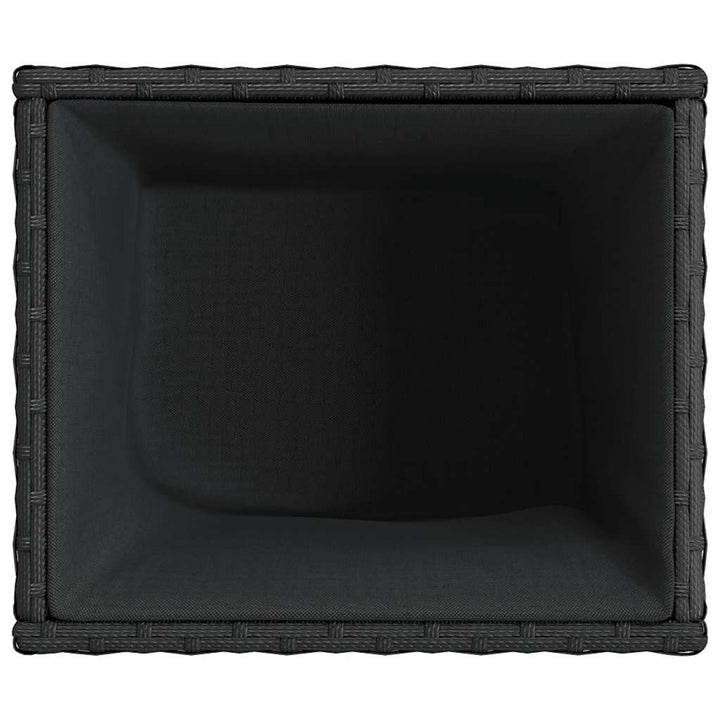 plantekasser 2 stk. 36x30x32 cm polyrattan sort