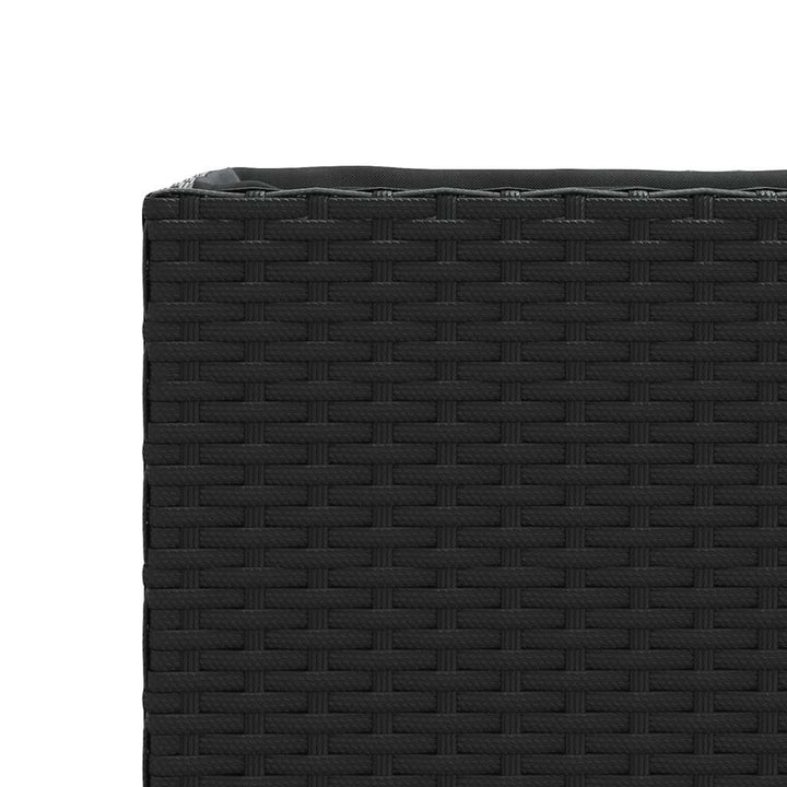 plantekasser 2 stk. 36x30x32 cm polyrattan sort