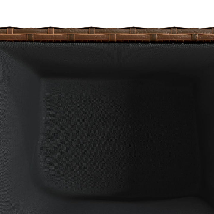 plantekasser 2 stk. 36x30x32 cm polyrattan brun