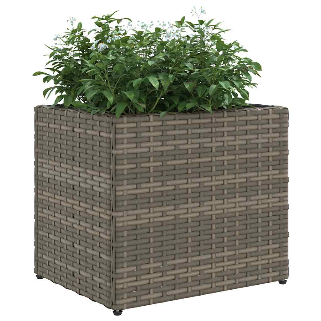 plantekasser 2 stk. 36x30x32 cm polyrattan grå