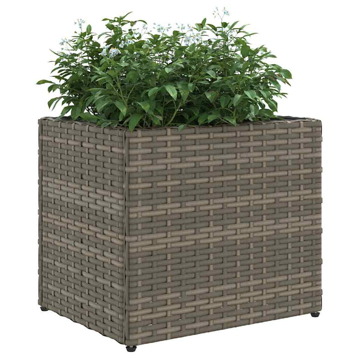 plantekasser 2 stk. 36x30x32 cm polyrattan grå