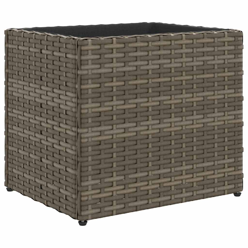 plantekasser 2 stk. 36x30x32 cm polyrattan grå