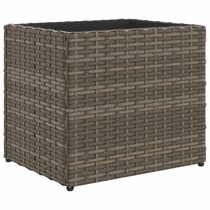 plantekasser 2 stk. 36x30x32 cm polyrattan grå