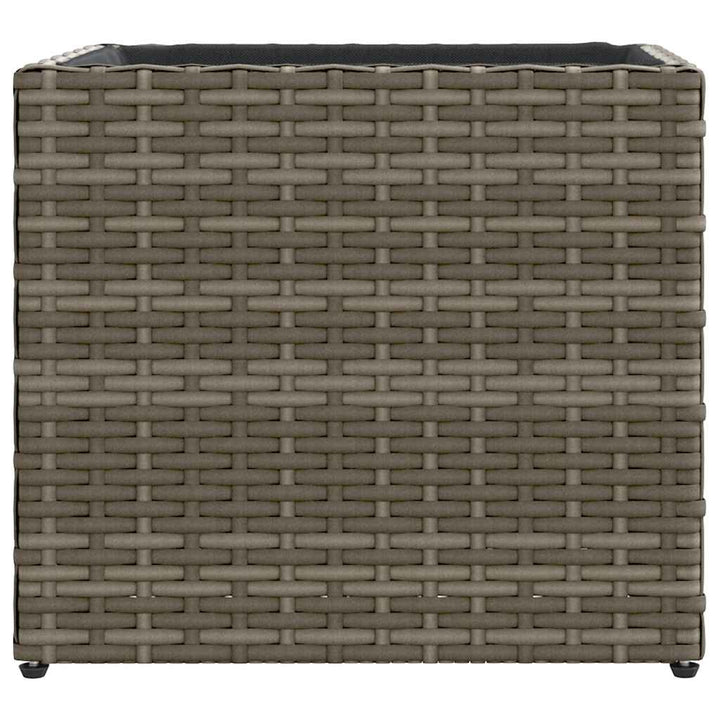 plantekasser 2 stk. 36x30x32 cm polyrattan grå