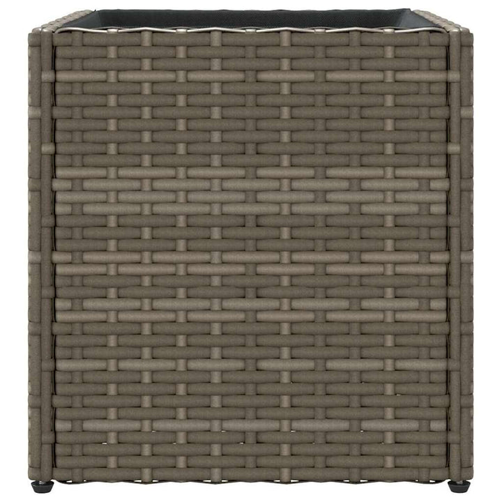 plantekasser 2 stk. 36x30x32 cm polyrattan grå