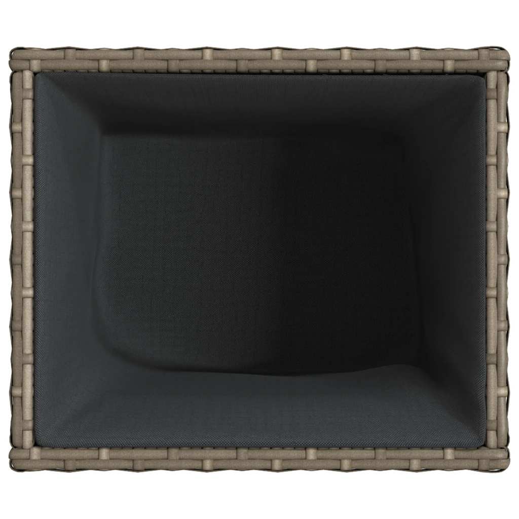 plantekasser 2 stk. 36x30x32 cm polyrattan grå