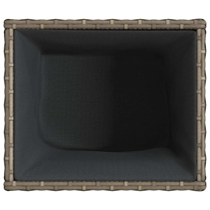 plantekasser 2 stk. 36x30x32 cm polyrattan grå