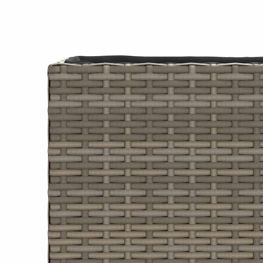 plantekasser 2 stk. 36x30x32 cm polyrattan grå