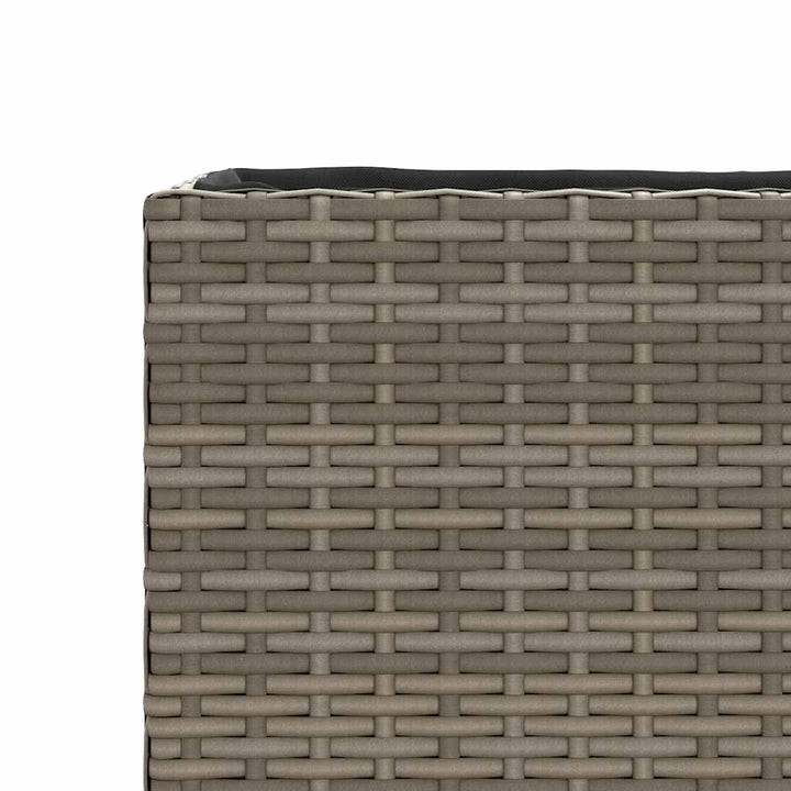 plantekasser 2 stk. 36x30x32 cm polyrattan grå