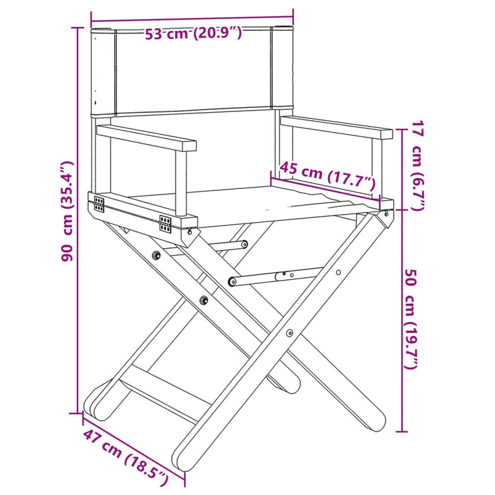 havestole 4 stk. foldbar stof cremehvid