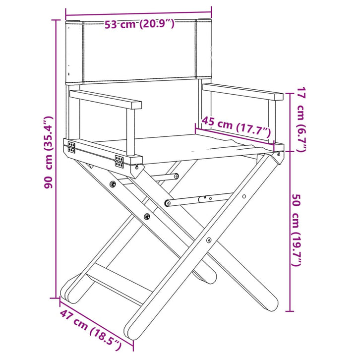 havestole 8 stk. foldbar stof cremehvid