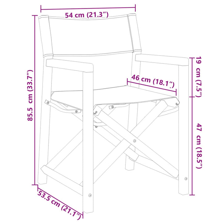 havestole 6 stk. foldbar stof cremehvid