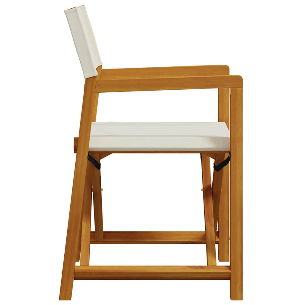 havestole 8 stk. foldbar stof cremehvid
